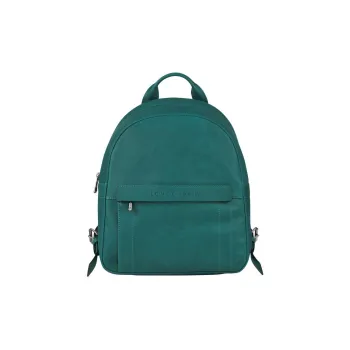 LONGCHAMP 3D Calfskin Patchwork Leather Trim Backpack Women's Beech Green