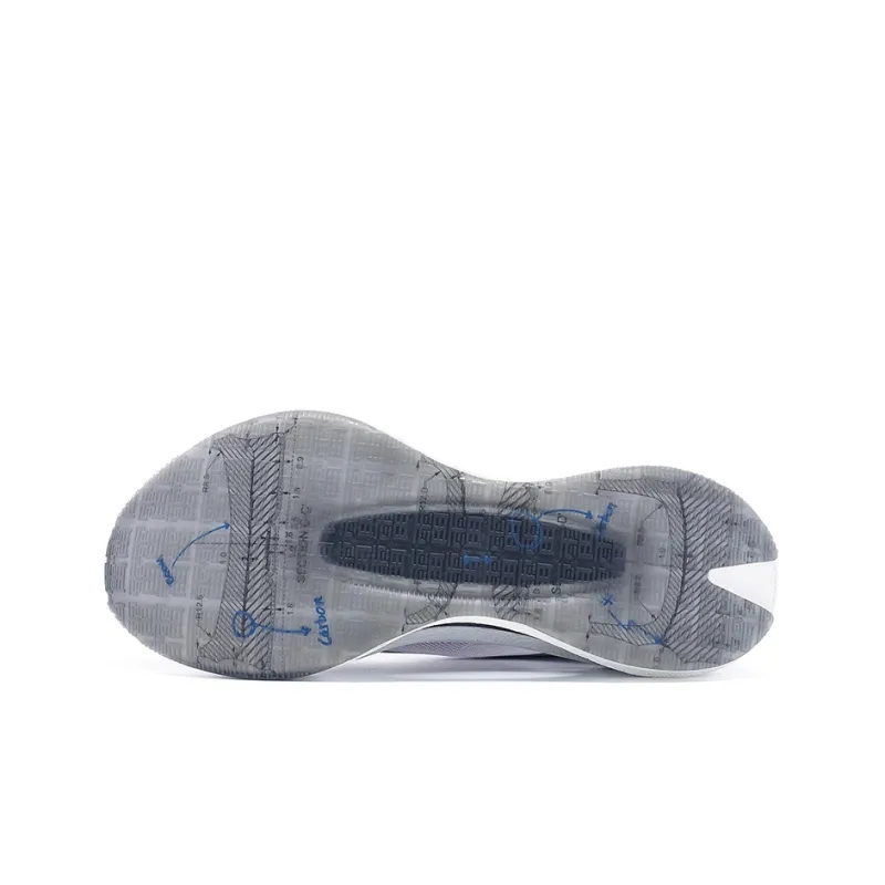 LiNing Jueying Cushioned Slip Resistant Breathable Low Top Running Shoes Women's Light Smoke Gray-2
