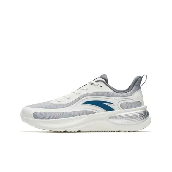Anta Running Collection Abrasion Resistant Low Top Running Shoes Men's Gray White Blue