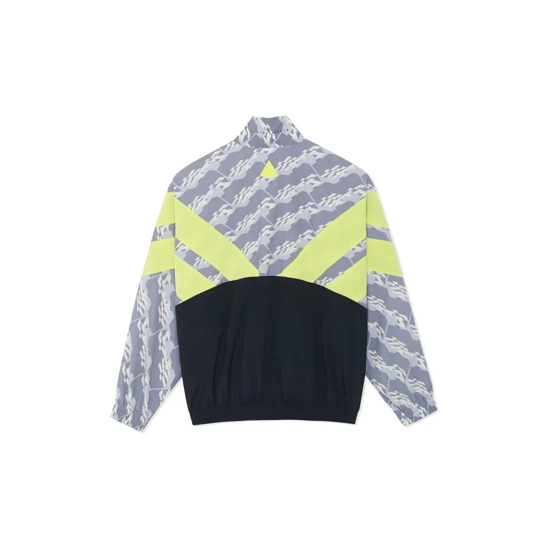 LiNing Jackets Men All Over Print Patchwork Black Fluorescent Alpha Hydroxy Acids Green-1