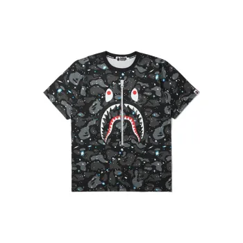 A BATHING APE Space Camo Shark Tee