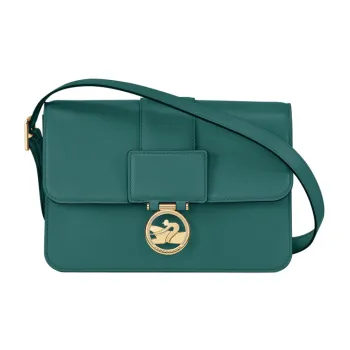 LONGCHAMP Calfskin Small Square Bag Shoulder Bag Crossbody Bag Medium Size Women's Beech Green