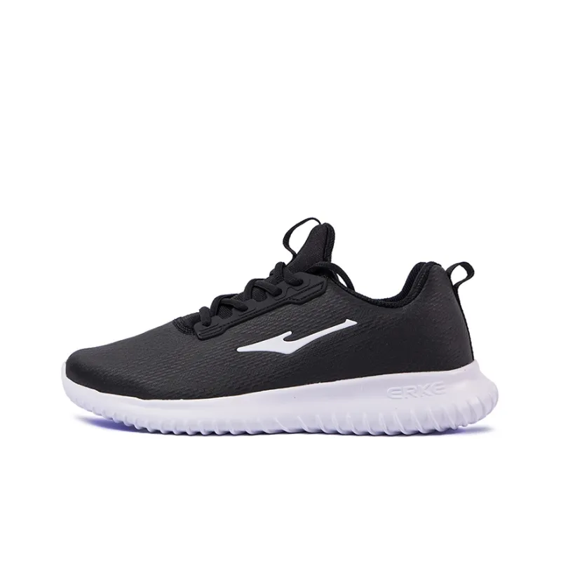 Erke Slip Resistant Low Top Sports Casual Shoes Men's Black White-0