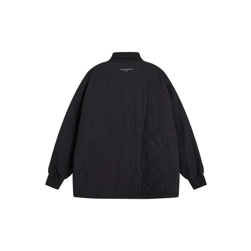 TIKIMOMOKA Solid Color Lapel Loose Fit Puffer Jacket Unisex-8