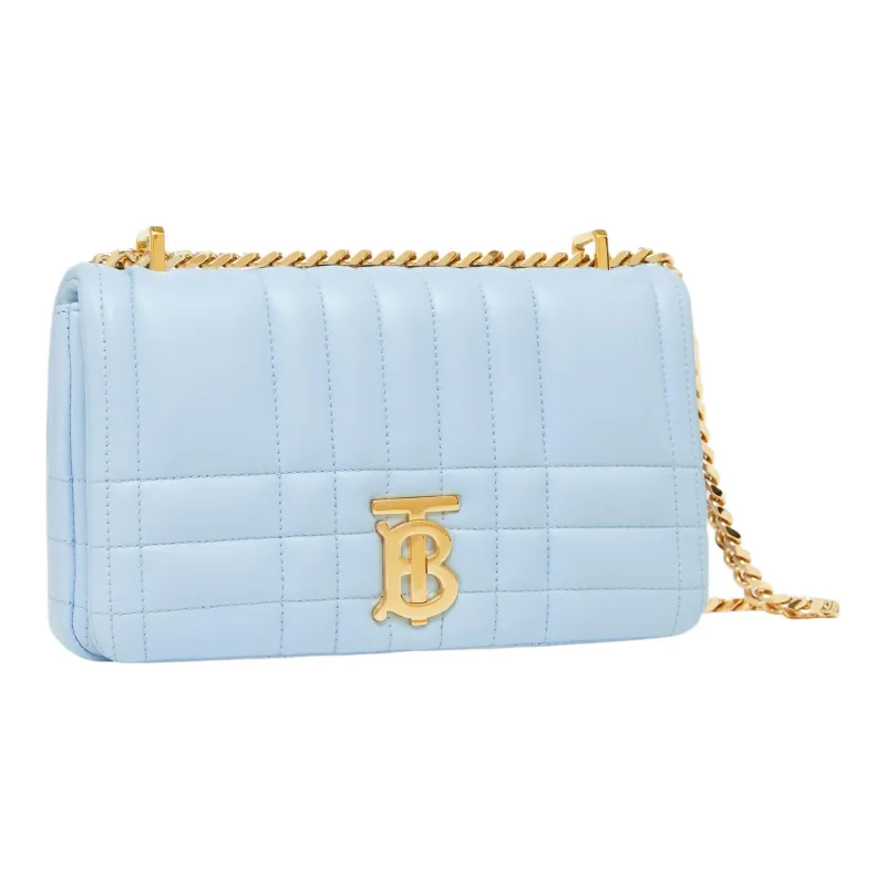 Burberry Quilted Leather Lola Bag Small Pale Blue-2