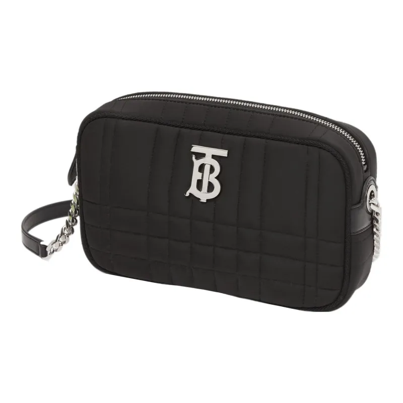 Burberry Lola Lola Bag Lambskin Decoration Camera Bag Shoulder Bag Crossbody Bag Small Size Women's Black-3
