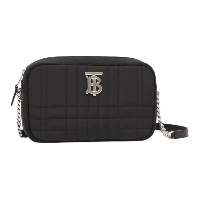 Burberry Lola Lola Bag Lambskin Decoration Camera Bag Shoulder Bag Crossbody Bag Small Size Women's Black-2
