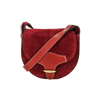 ISABEL MARANT Calfskin With Suede Crossbody Bag, Shoulder Bag Women's Red