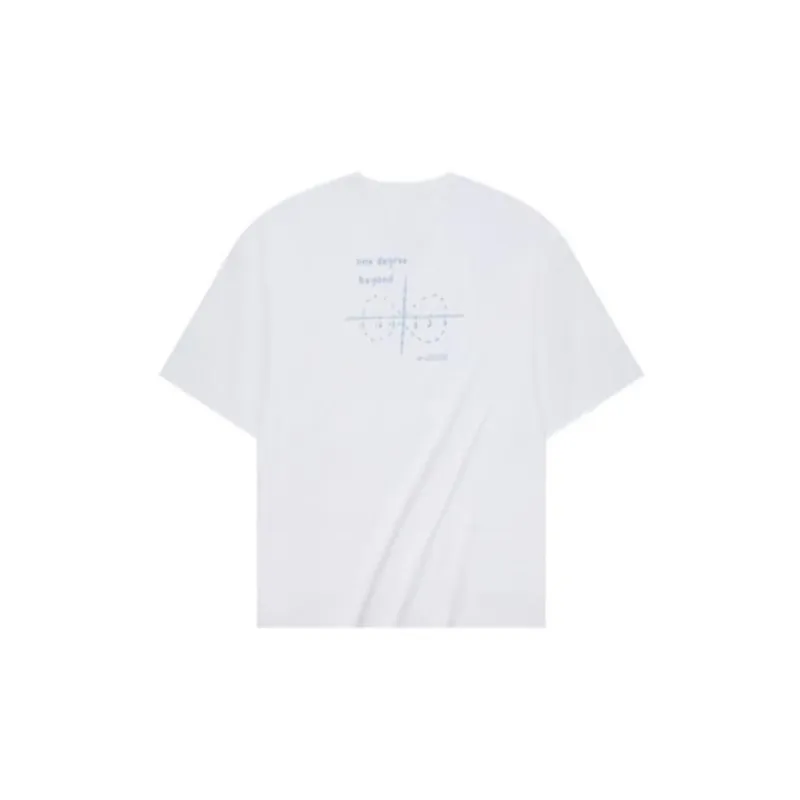 361° Crew Neck Fitted Straight Sleeveless T Shirt Unisex White-1