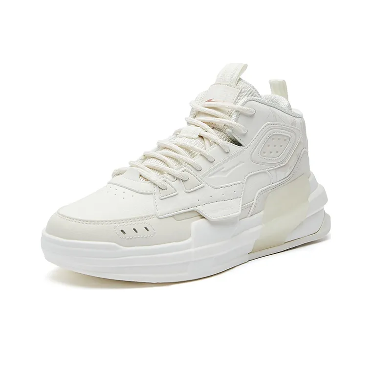 Erke Banquet Mid-Top Skateboard Shoes Women's Ivory-2