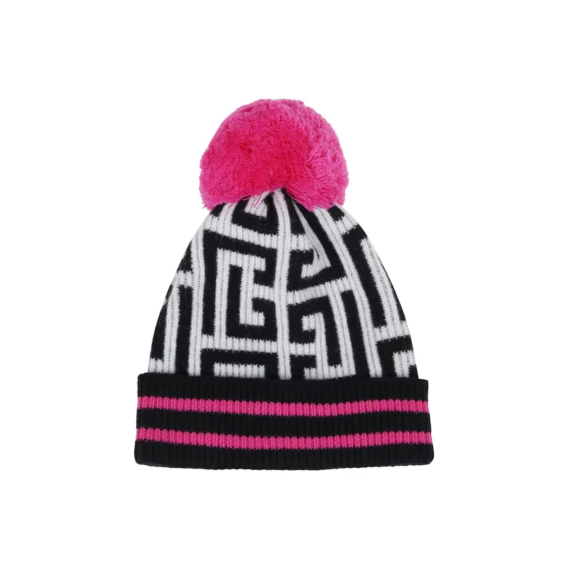 BALMAIN Embroidered Wool Blend Beanie-1