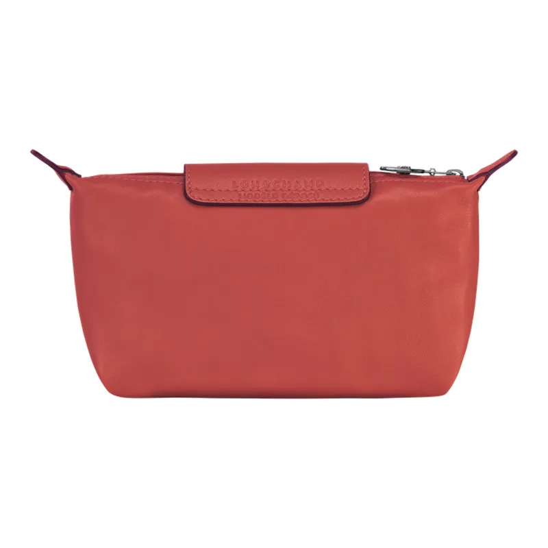 LONGCHAMP Le Pliage Cuir Sheepskin Dumpling Bag Clutches Women's Red Terracotta-2