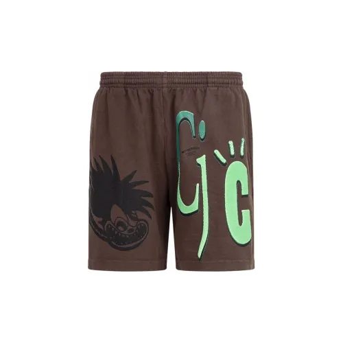 Travis Scott Casual Shorts Men Brown