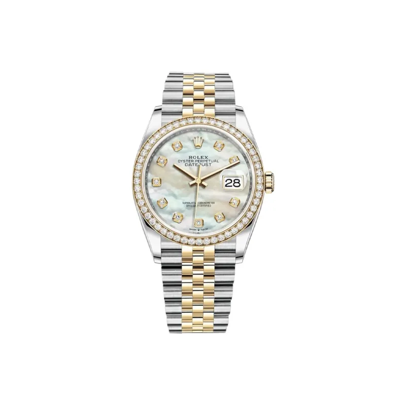 ROLEX Log Series Automatic Mechanical Movement Unisex Watch 36mm Mother of Pearl Color Watch Dial-0