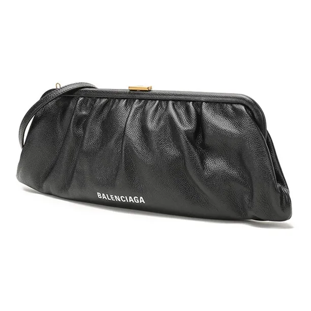 Balenciaga Cow Leather Clutch Shoulder Bag Crossbody Bag Women's Black-1