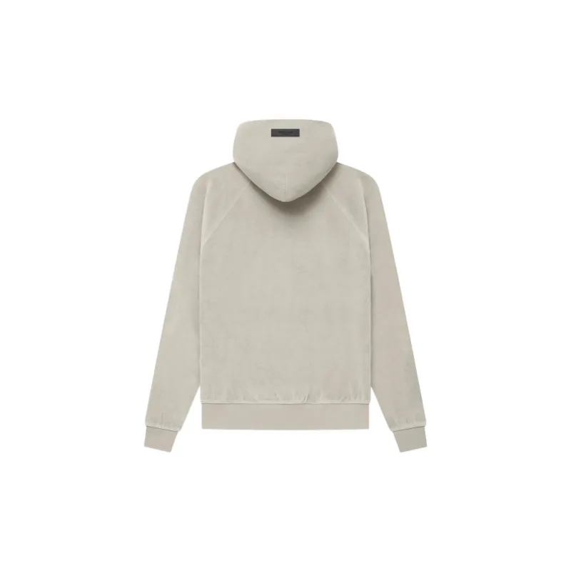 Fear Of God Essentials Women's Velour Hoodie Smoke-1