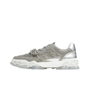Jimmy Choo Diamond Casual Shoes Women's Low Top Silver