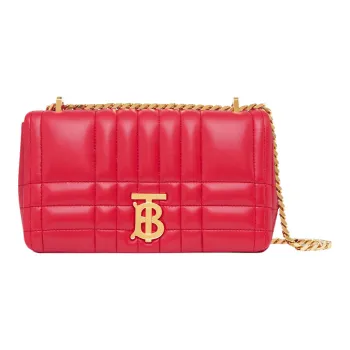 Burberry Lola Lola Bag Lambskin Shoulder Bag Crossbody Bag Small Size Women's Red