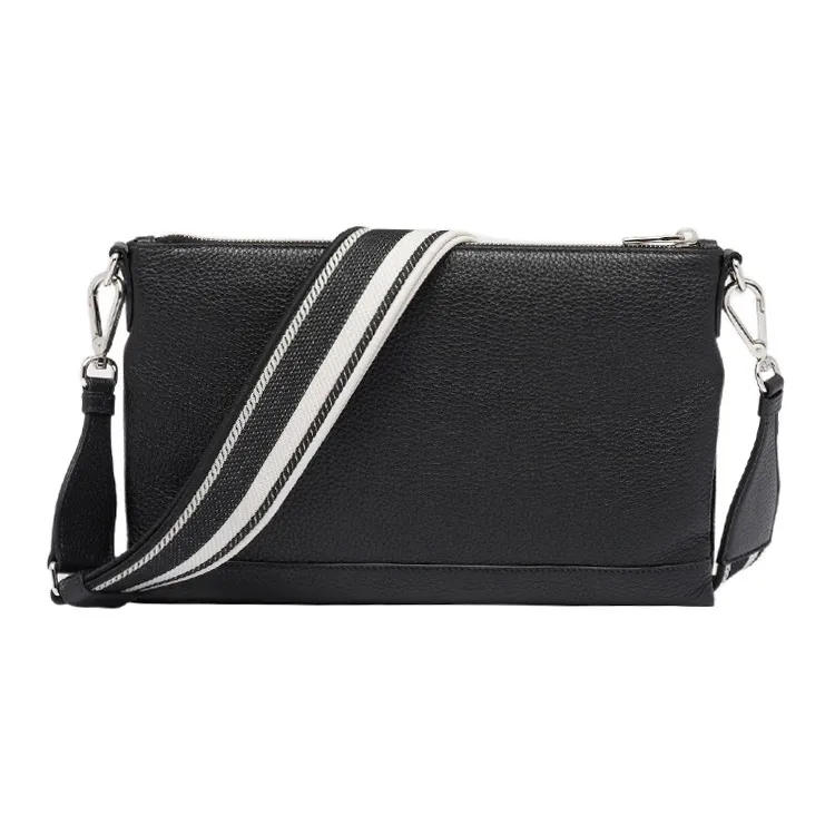 PRADA Leather Crossbody Bag Shoulder Bag Women's Black-2