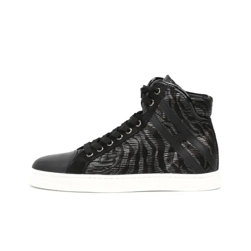 HOGAN R182 Stylish Skateboarding Shoes Women's Black