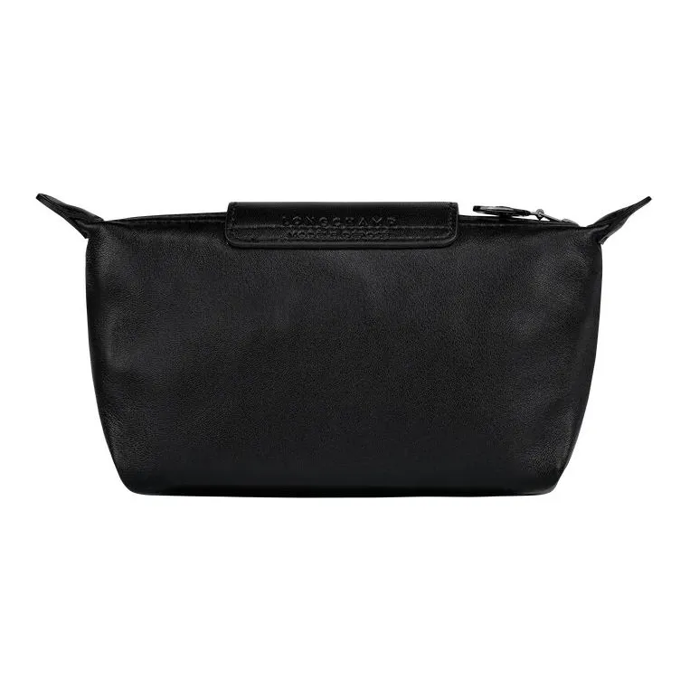 LONGCHAMP Le Pliage Cuir Sheepskin Dumpling Bag Clutches Women's Black-1