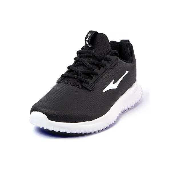 Erke Slip Resistant Low Top Sports Casual Shoes Men's Black White-1