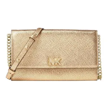 MICHAEL KORS Mott Leather Shoulder Bag Crossbody Bag Wallets Women's Gold