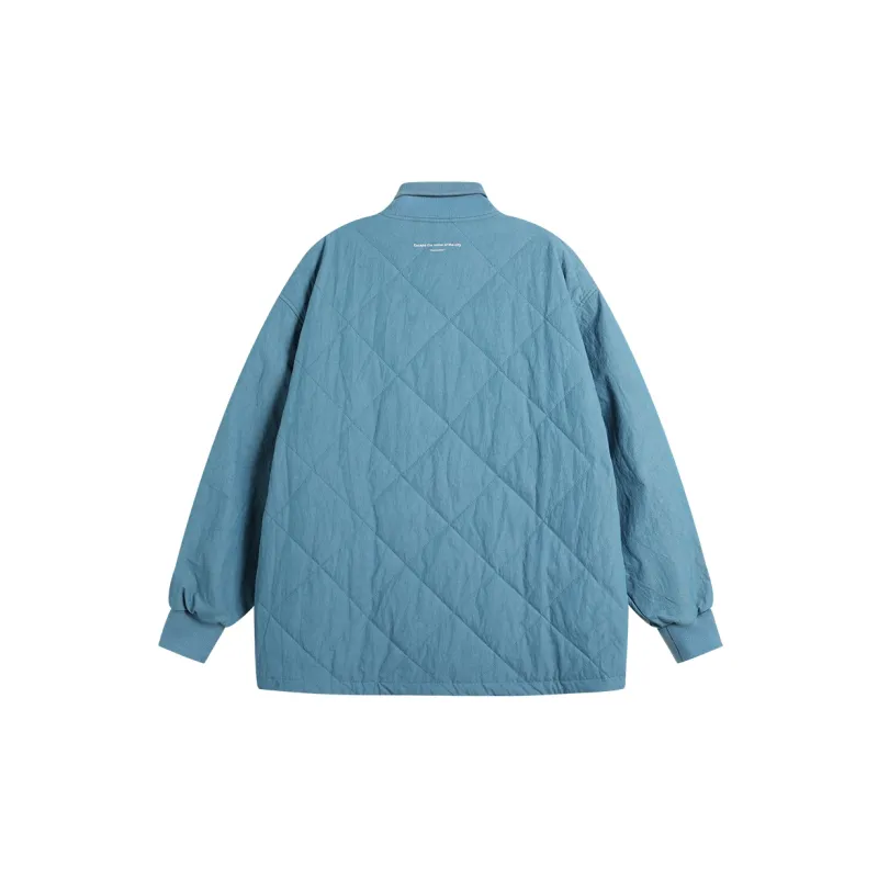 TIKIMOMOKA Solid Color Lapel Loose Fit Puffer Jacket Unisex-5