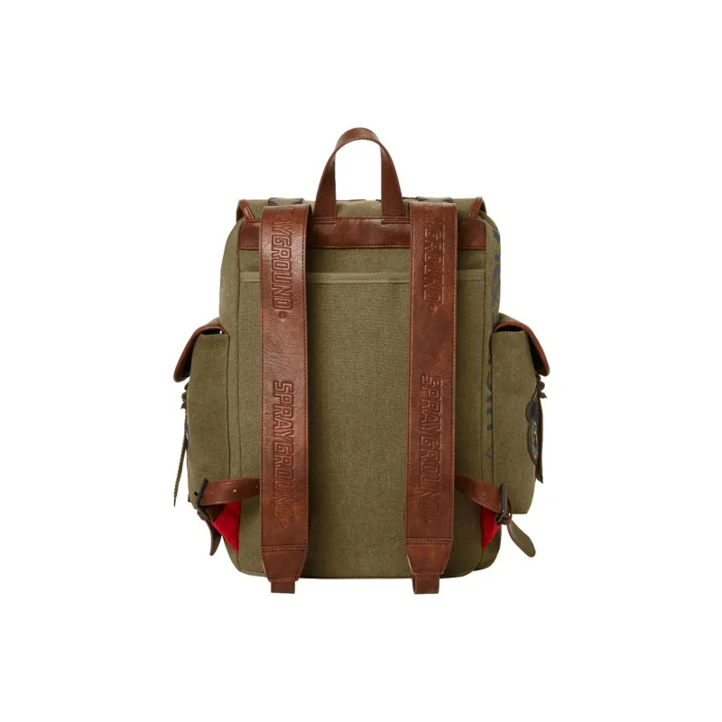 SPRAYGROUND × Call Of Duty Collaboration Fabric Backpack Regular Unisex Green-4