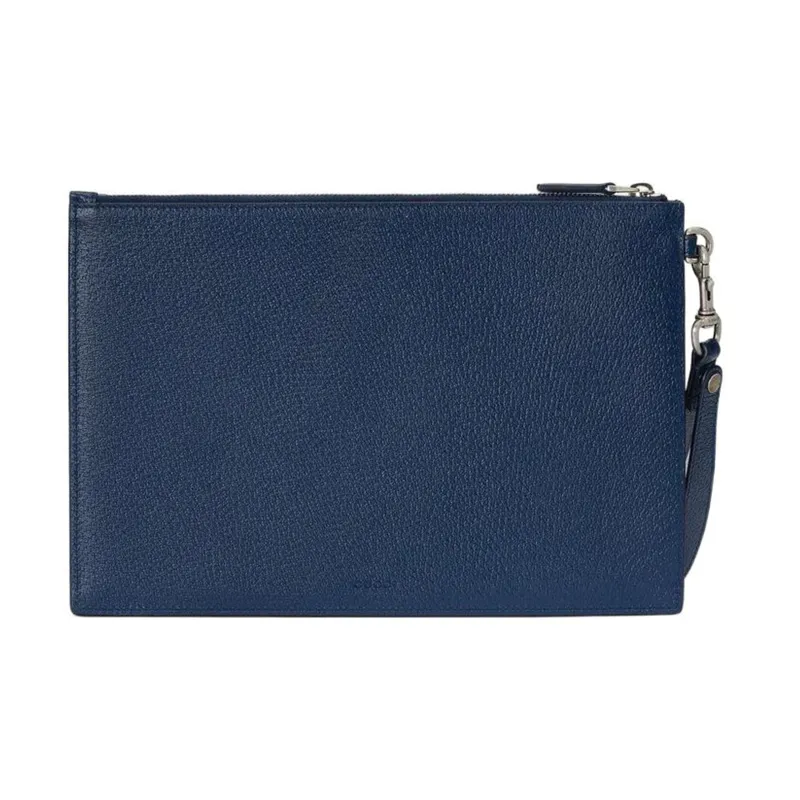 GUCCI GG Marmont Leather Clutch Unisex Royal Blue-2