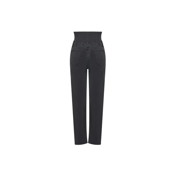 TAMMY TANGS Pencil Pants Moderate Jeans Women's Black-1