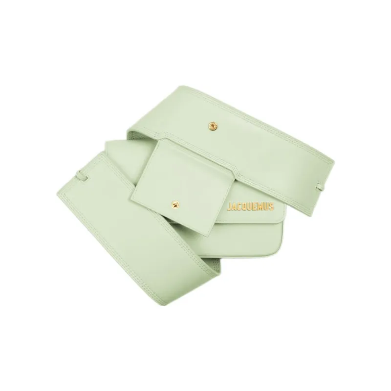 Jacquemus Smooth Leather Handbag Shoulder Bag Women's Light Green-2