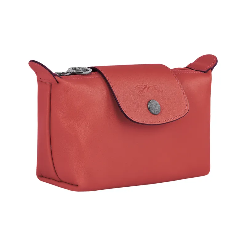 LONGCHAMP Le Pliage Cuir Sheepskin Dumpling Bag Clutches Women's Red Terracotta-1