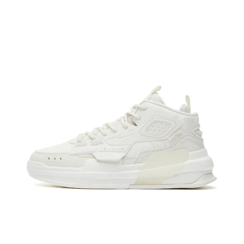Erke Banquet Mid-Top Skateboard Shoes Women's Ivory-0