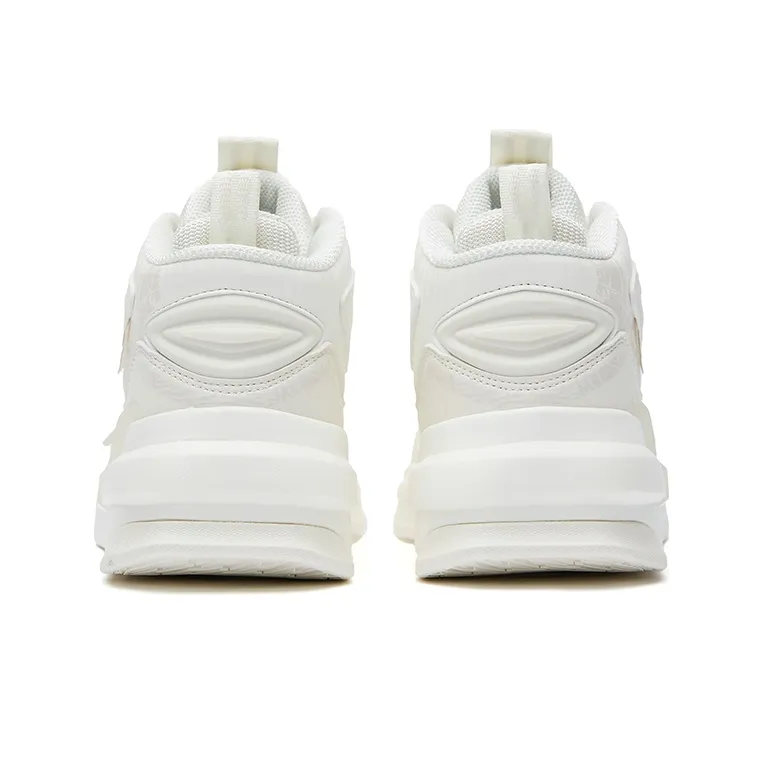 Erke Banquet Mid-Top Skateboard Shoes Women's Ivory-3