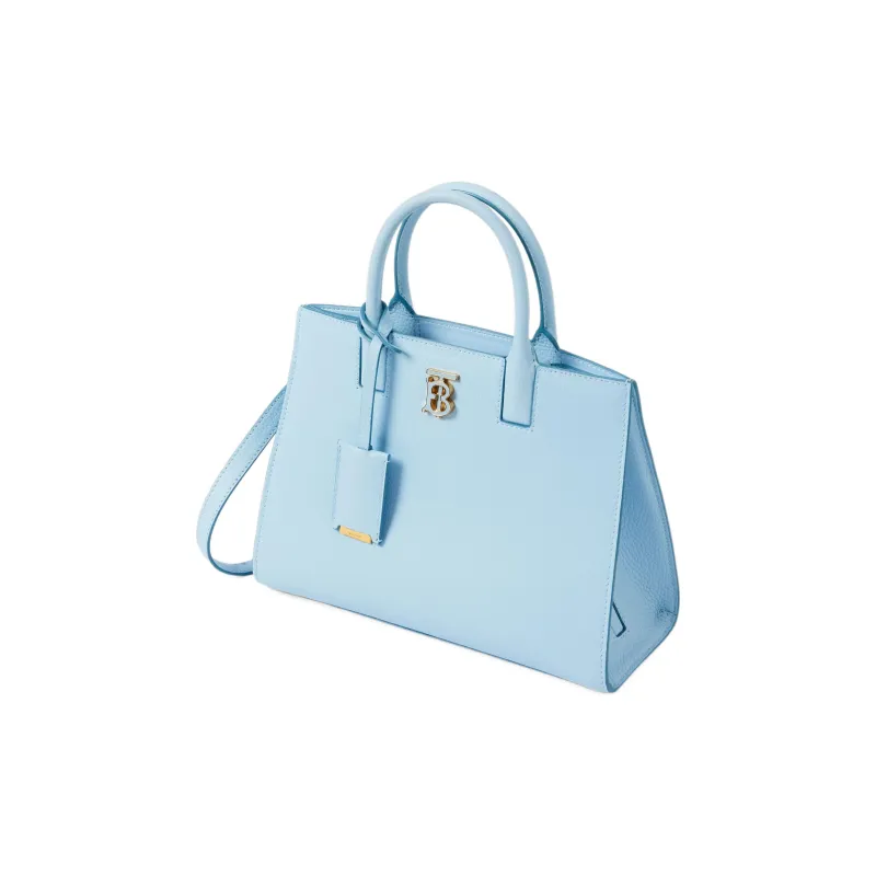 Burberry Frances Cow Leather Tote Bag Shopping Bag Shoulder Bag Crossbody Bag Handbag Mini Women's Light Blue-2