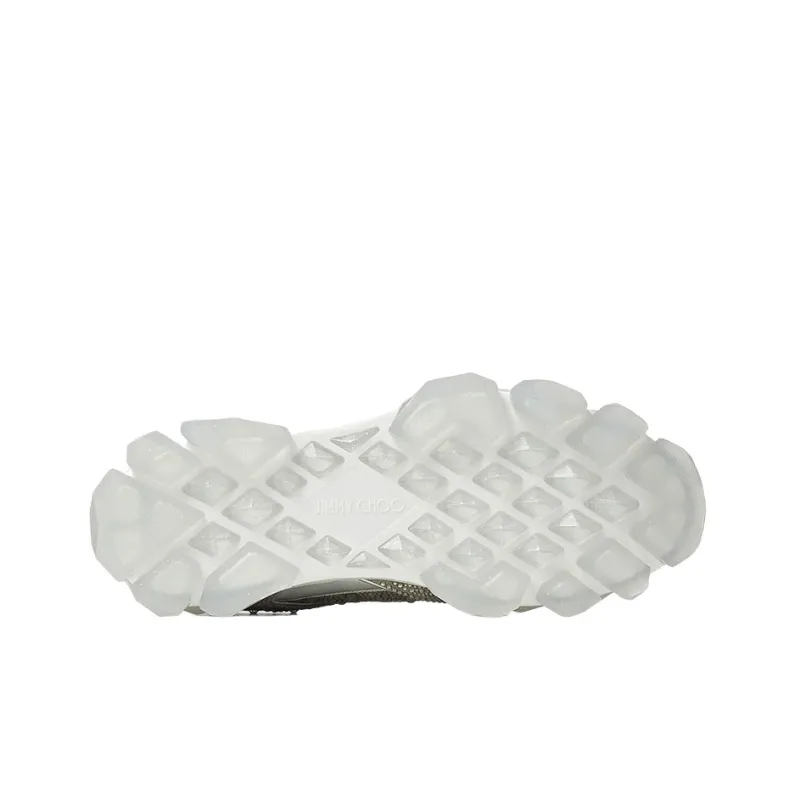 Jimmy Choo Diamond Low Top Fashion Sports Casual Shoes Women's Silver-4
