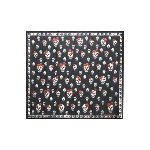 Alexander McQueen Silk Scarves Women's Black