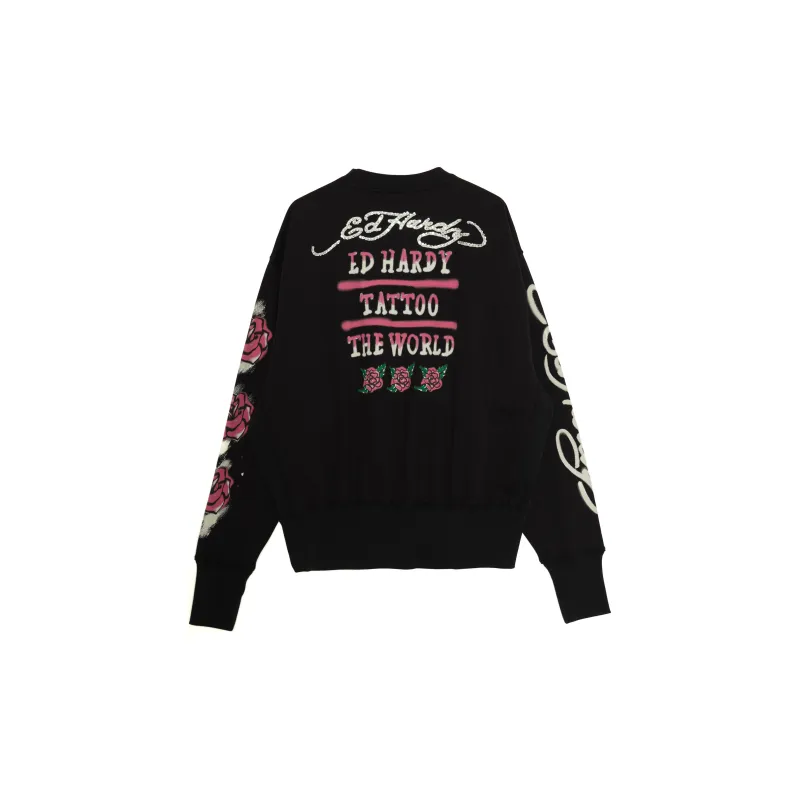 Ed Hardy Sweatshirts Women's Black-1