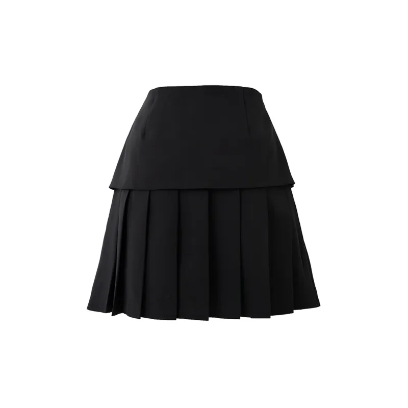 SOON FLOWER Casual Short Skirts Women's Black-1
