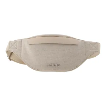 Jacquemus Textile Suede Trim One Shoulder Crossbody Fanny Pack Men's Beige