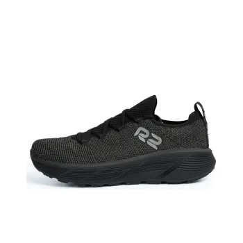 R2 REALRUN Cushioning Super Light Breathable Running Shoes Unisex Night Black