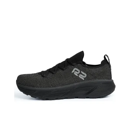 R2 REALRUN Cushioning Super Light Breathable Running Shoes Unisex Night Black