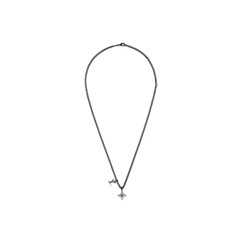 LOUIS VUITTON Metal Necklaces Men's Black-1