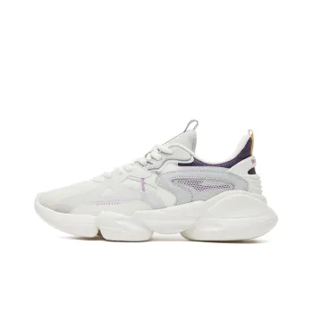 Erke Casual Shoes Women's Low Top Ivory White/Pencil Gray