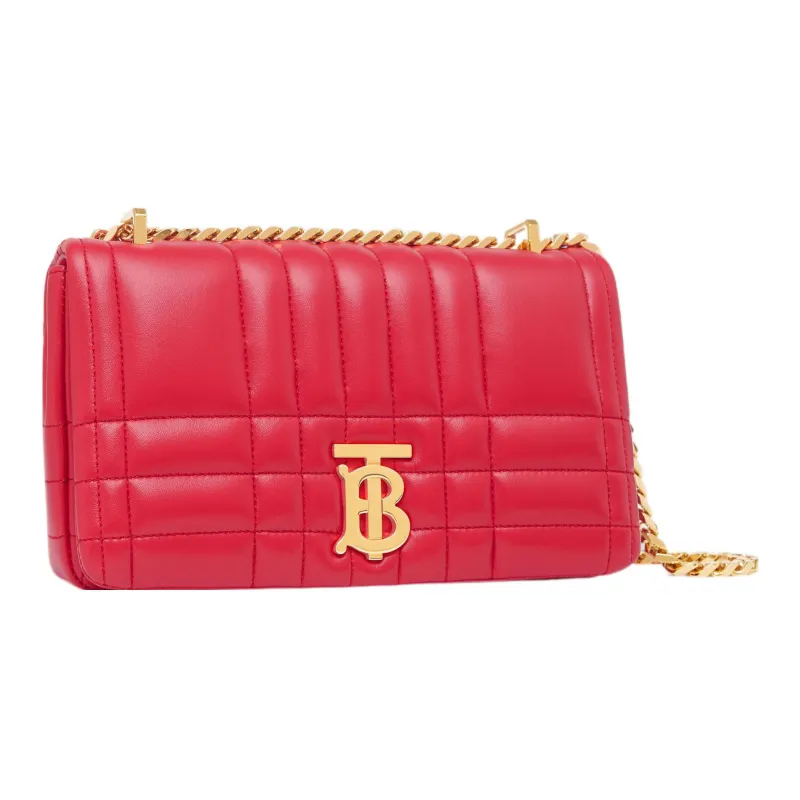 Burberry Lola Lola Bag Lambskin Shoulder Bag Crossbody Bag Small Size Women's Red-2