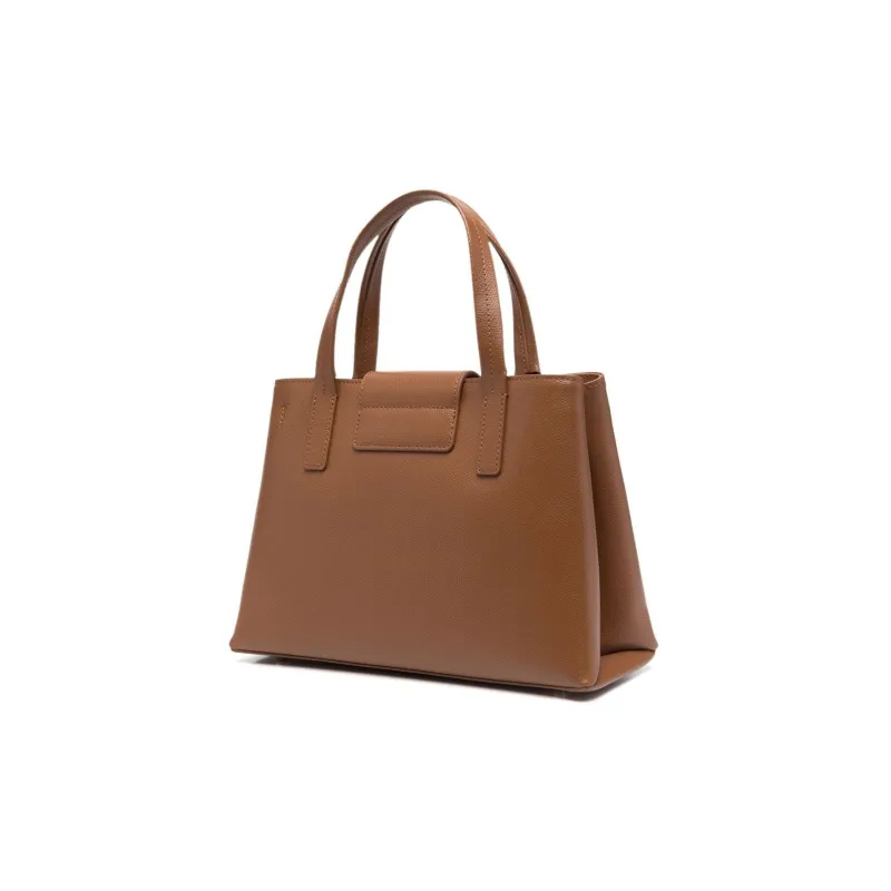 Furla Leather Twist Lock Bag Tote Bag Shopping Bag Handbag Shoulder Bag Women's Tan-1