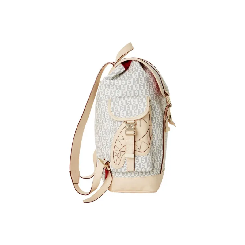 SPRAYGROUND Fabric With Leather Backpack Regular Unisex Cream-2