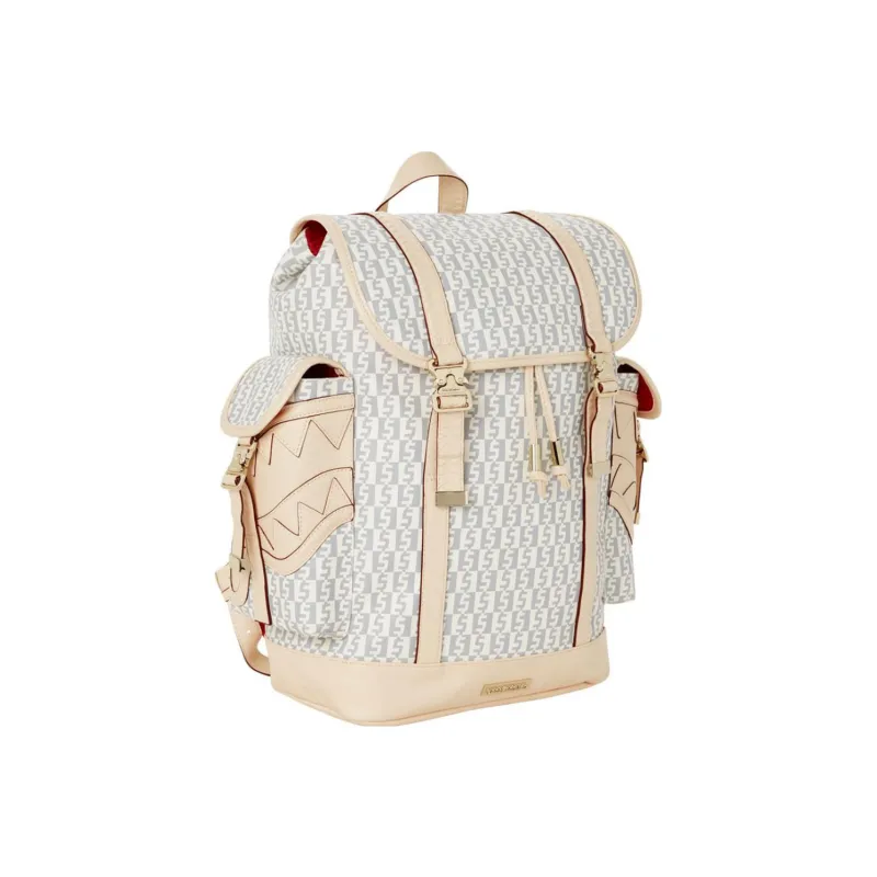 SPRAYGROUND Fabric With Leather Backpack Regular Unisex Cream-1