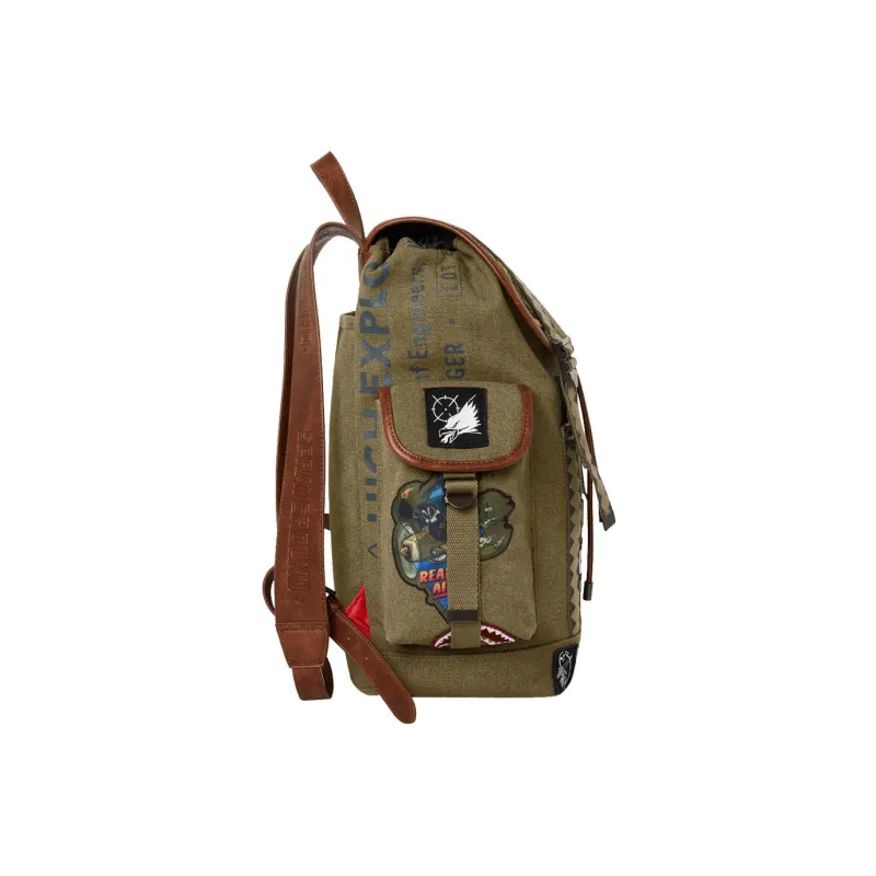 SPRAYGROUND × Call Of Duty Collaboration Fabric Backpack Regular Unisex Green-2